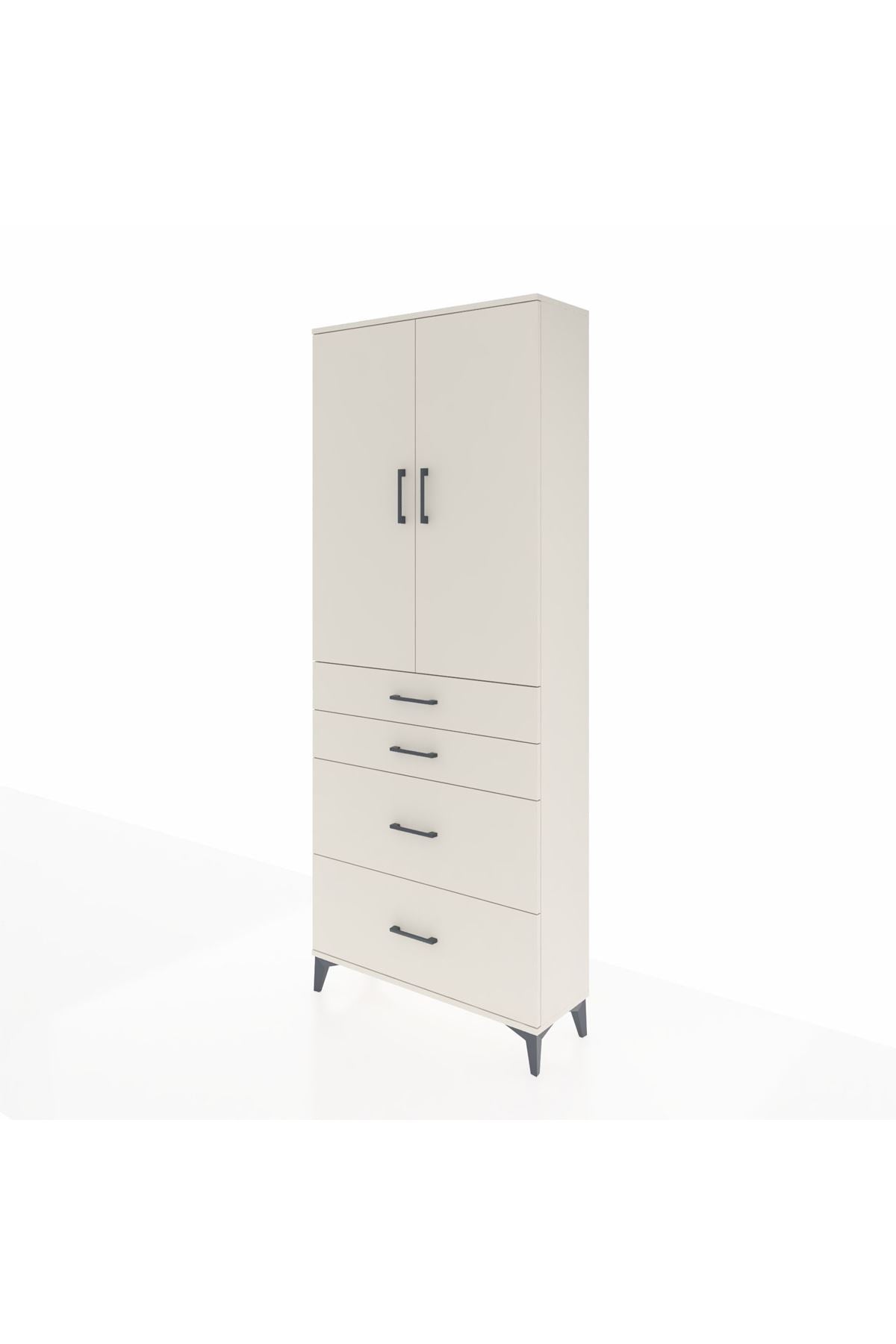 Arges Dolap 3 Raflı 4 Çekmeceli 2 Kapaklı 88x30x221 - S30M130V1A