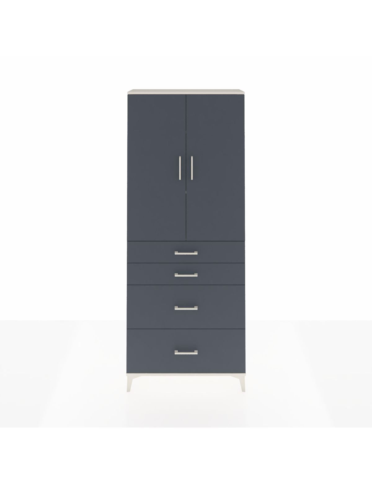 Arges Dolap 3 Raflı 4 Çekmeceli 2 Kapaklı 88x30x221 - S30M130V2A