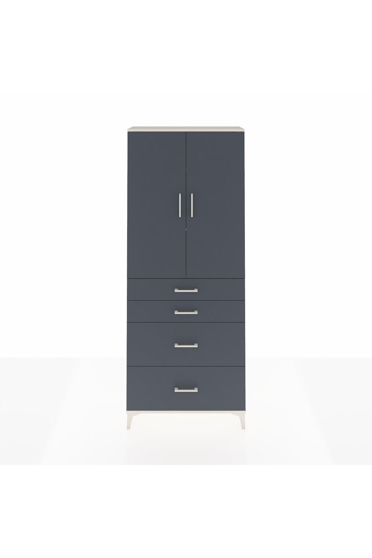 Arges Dolap 3 Raflı 4 Çekmeceli 2 Kapaklı 88x30x221 - S30M130V2A
