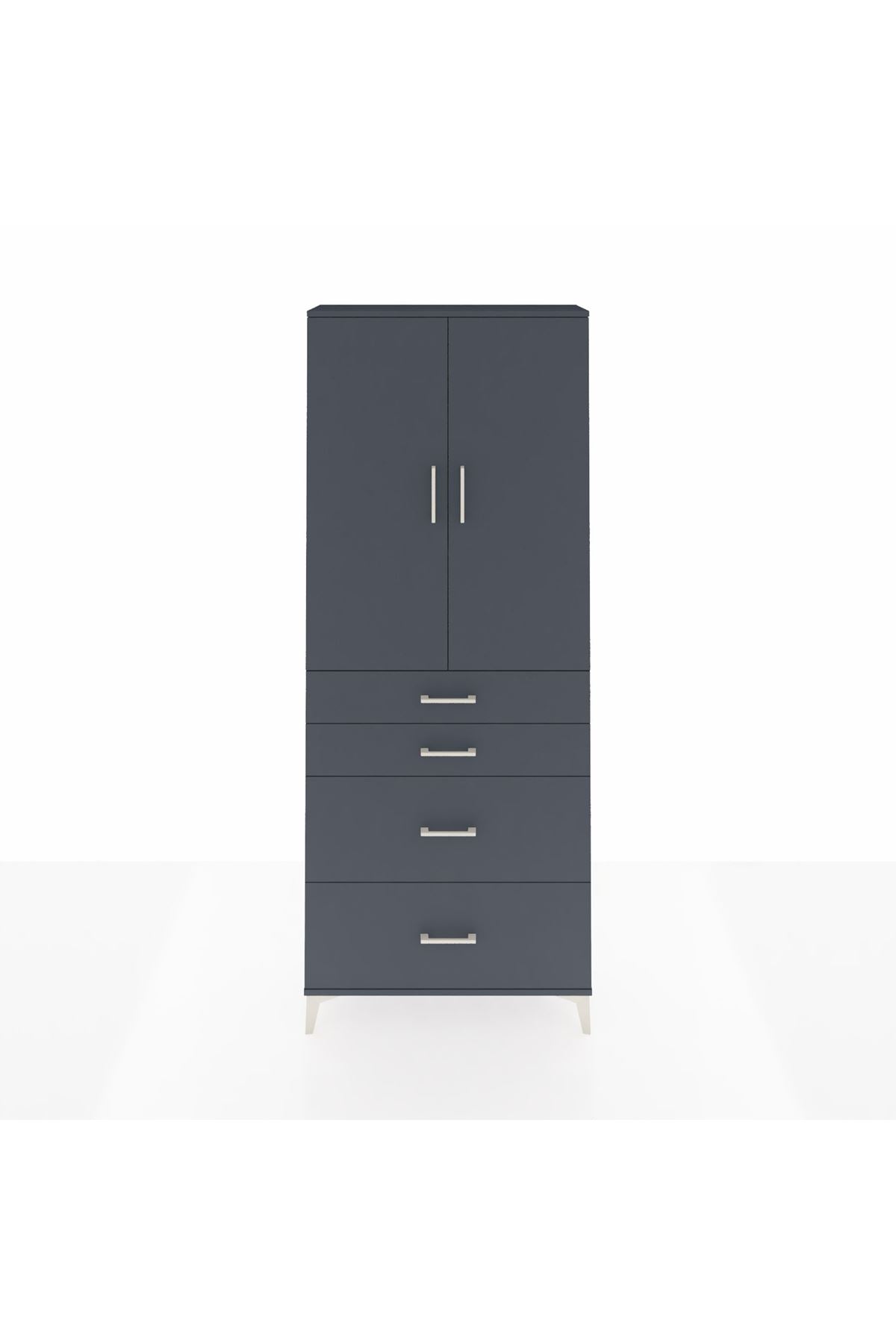 Arges Dolap 3 Raflı 4 Çekmeceli 2 Kapaklı 88x30x221 - S30M130V5A