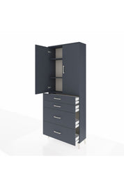 Arges Dolap 3 Raflı 4 Çekmeceli 2 Kapaklı 88x30x221 - S30M130V5A