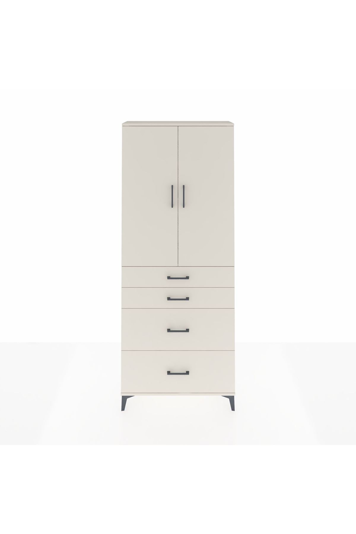 Arges Dolap 2 Raflı 4 Çekmeceli 2 Kapaklı 88x30x221 - S30M131V1A