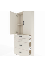 Arges Dolap 2 Raflı 4 Çekmeceli 2 Kapaklı 88x30x221 - S30M131V1A