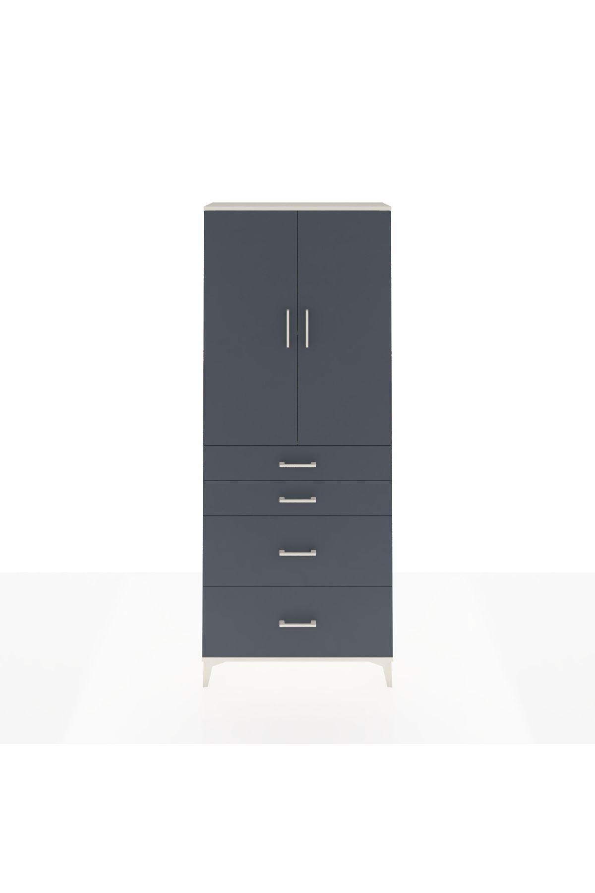 Arges Dolap 2 Raflı 4 Çekmeceli 2 Kapaklı 88x30x221 - S30M131V2A