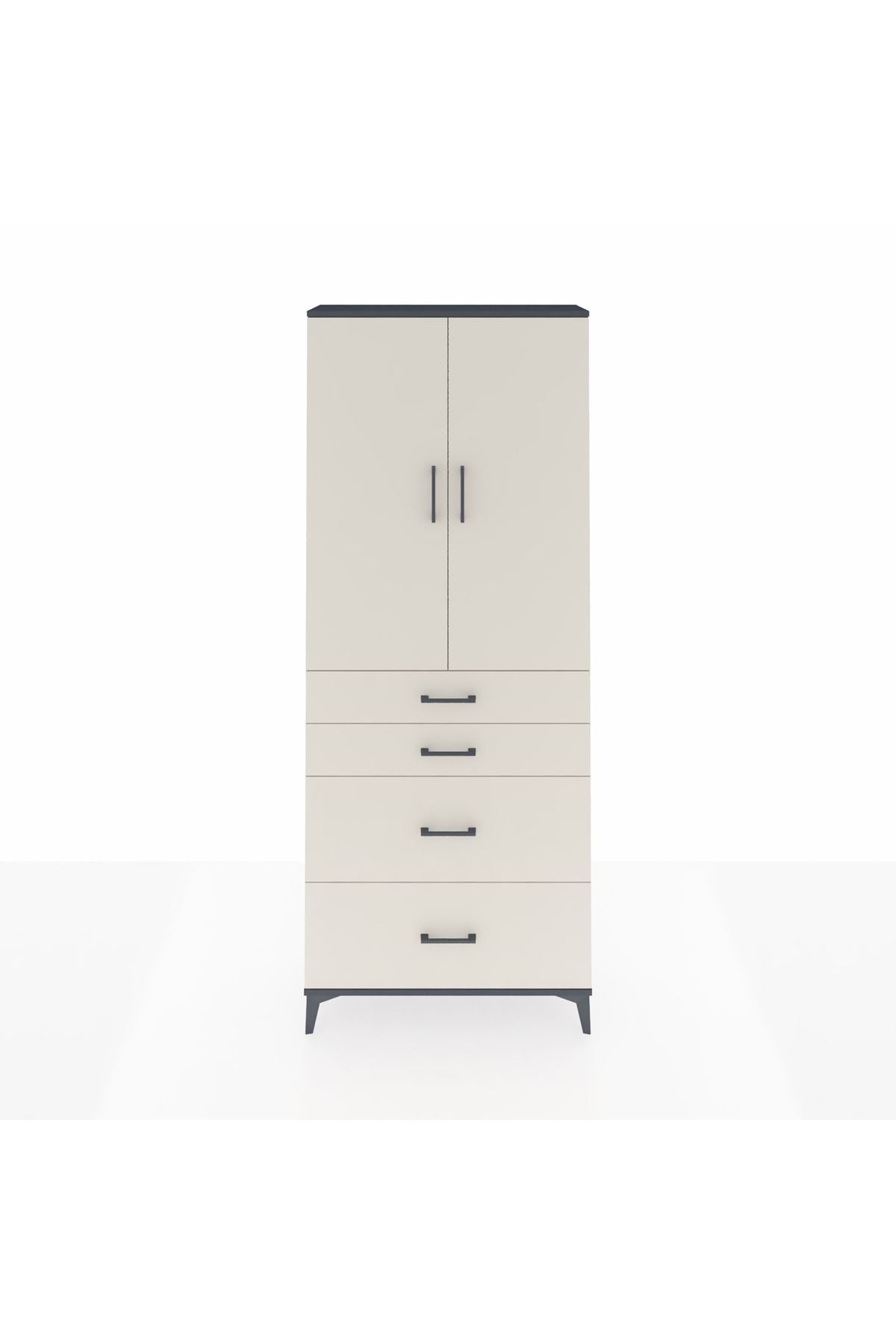 Arges Dolap 2 Raflı 4 Çekmeceli 2 Kapaklı 88x30x221 - S30M131V4A