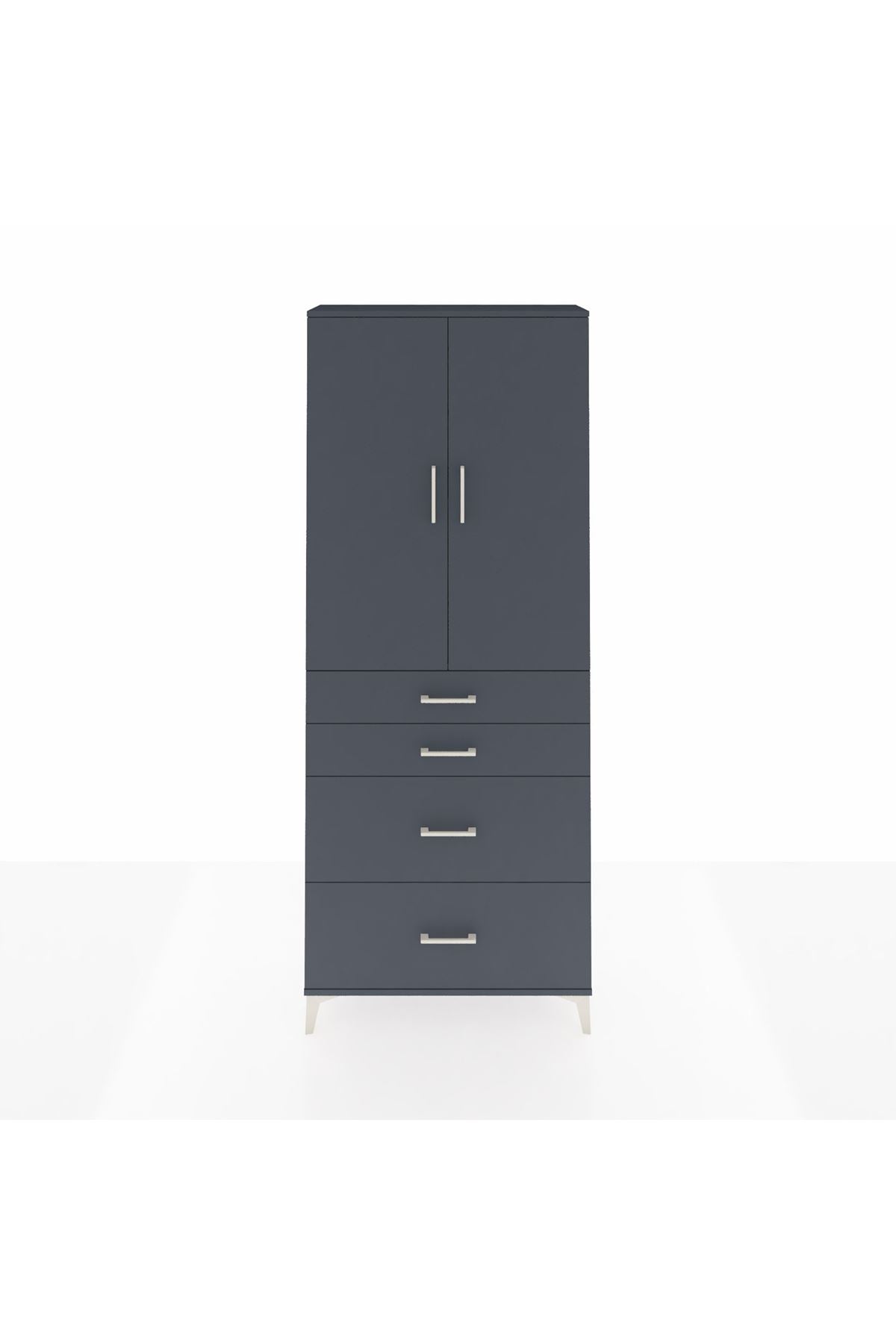 Arges Dolap 2 Raflı 4 Çekmeceli 2 Kapaklı 88x30x221 - S30M131V5A
