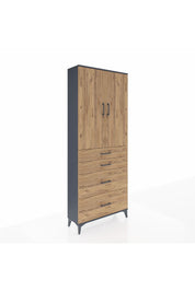 Arges Dolap 2 Raflı 4 Çekmeceli 2 Kapaklı 88x30x221 - S30M131V6A
