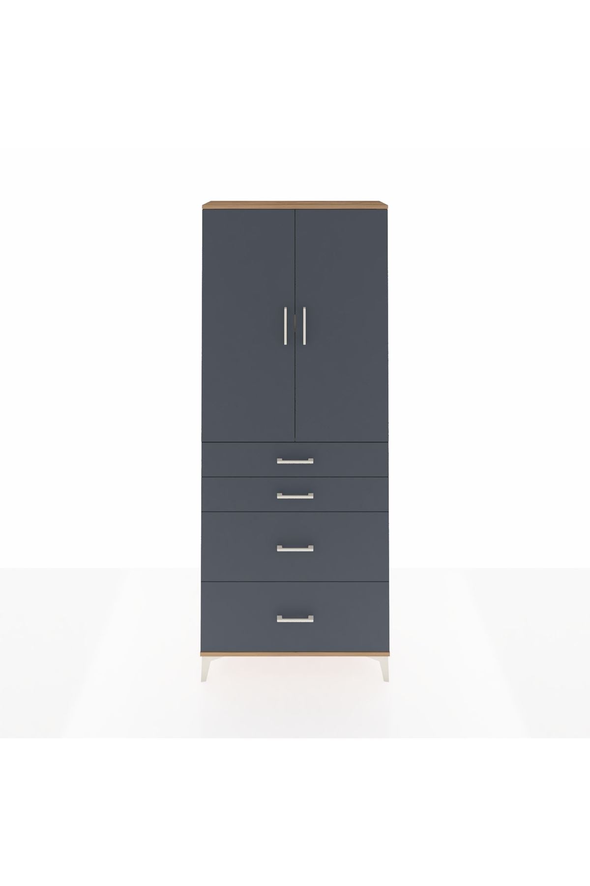 Arges Dolap 2 Raflı 4 Çekmeceli 2 Kapaklı 88x30x221 - S30M131V8A