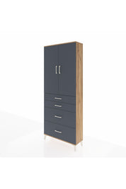 Arges Dolap 2 Raflı 4 Çekmeceli 2 Kapaklı 88x30x221 - S30M131V8A
