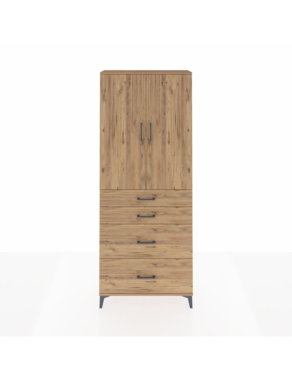 Arges Dolap 2 Raflı 4 Çekmeceli 2 Kapaklı 88x30x221 - S30M131V9A