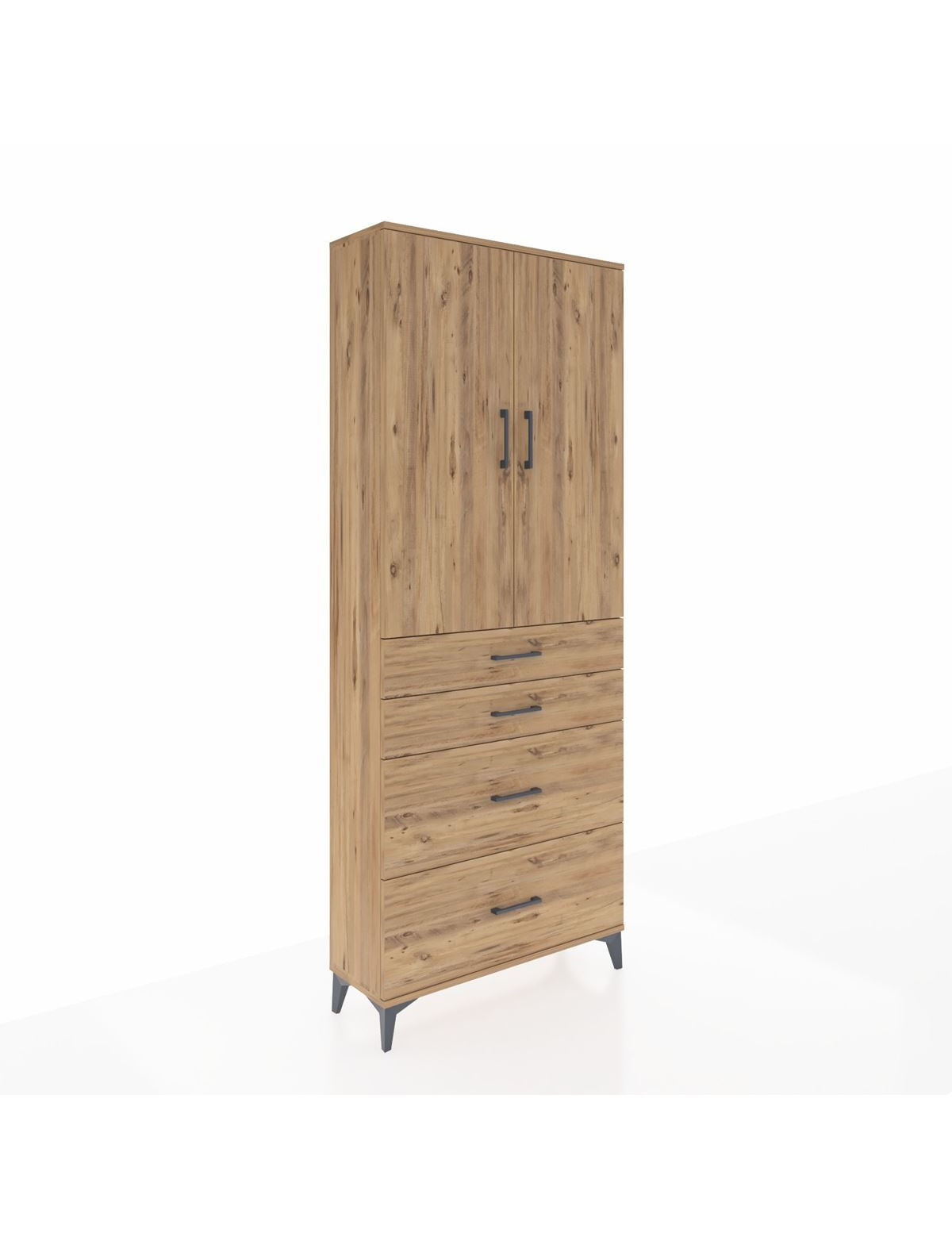 Arges Dolap 2 Raflı 4 Çekmeceli 2 Kapaklı 88x30x221 - S30M131V9A