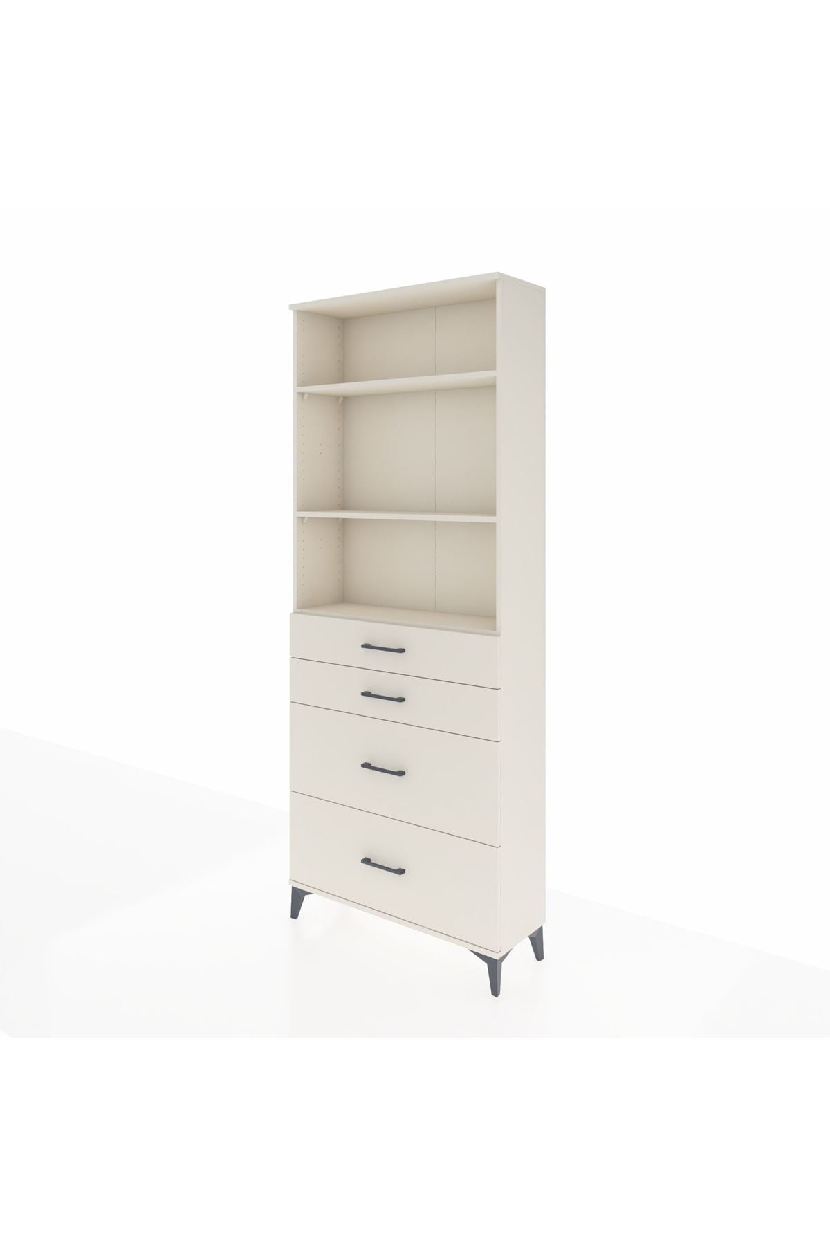Arges Dolap 3 Raflı 4 Çekmeceli 88x30x221 - S30M132V1A
