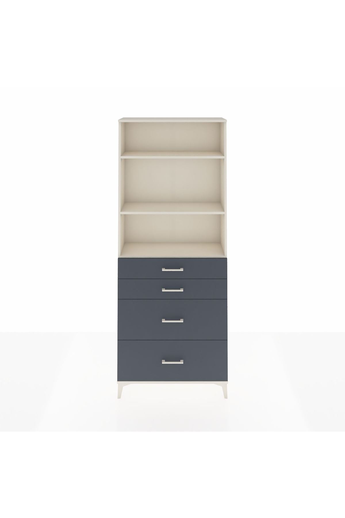Arges Dolap 3 Raflı 4 Çekmeceli 88x30x221 - S30M132V2A