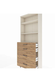 Arges Dolap 3 Raflı 4 Çekmeceli 88x30x221 - S30M132V3A