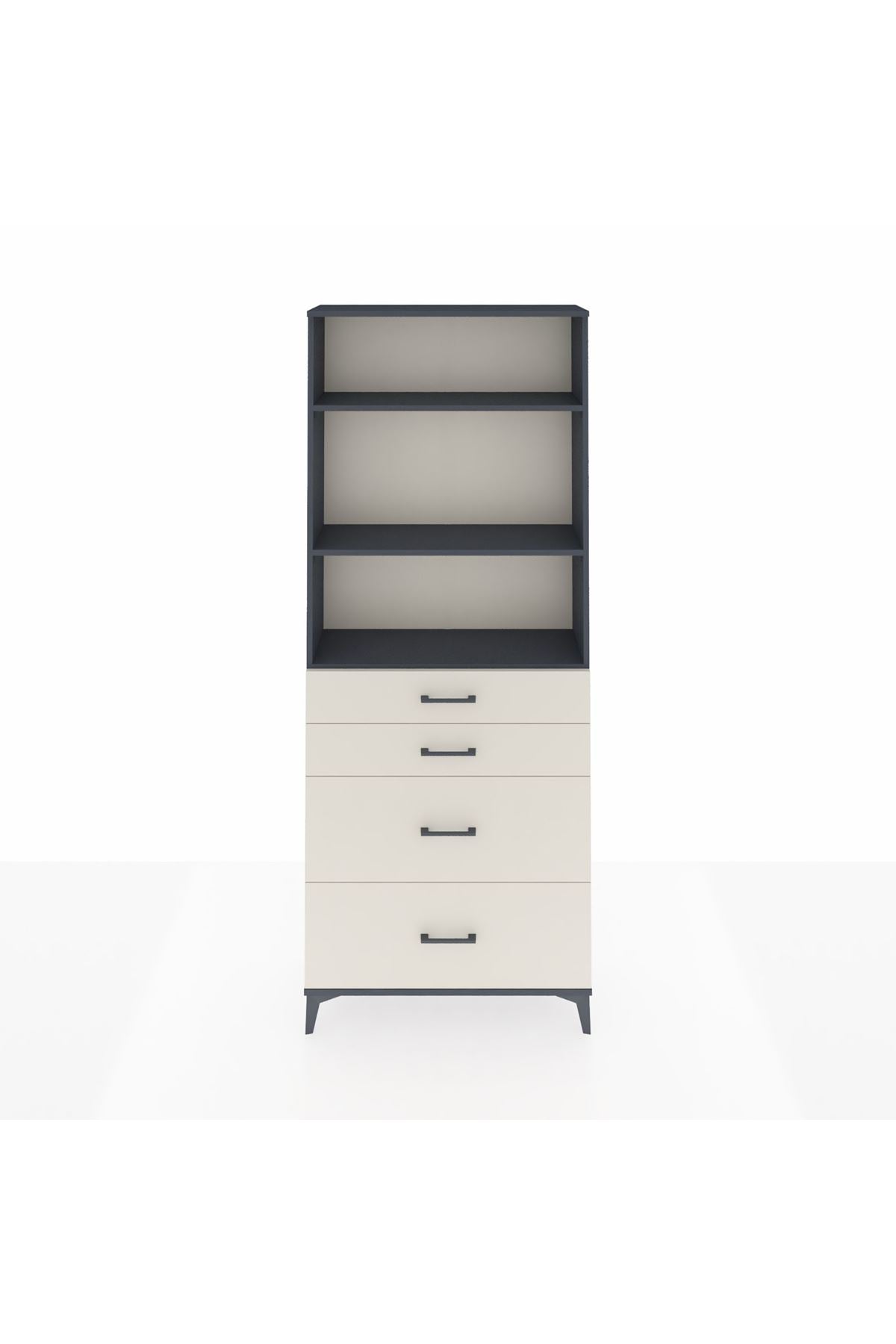Arges Dolap 3 Raflı 4 Çekmeceli 88x30x221 - S30M132V4A