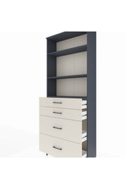 Arges Dolap 3 Raflı 4 Çekmeceli 88x30x221 - S30M132V4A