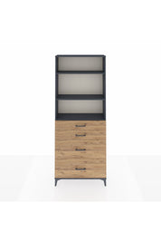 Arges Dolap 3 Raflı 4 Çekmeceli 88x30x221 - S30M132V6A