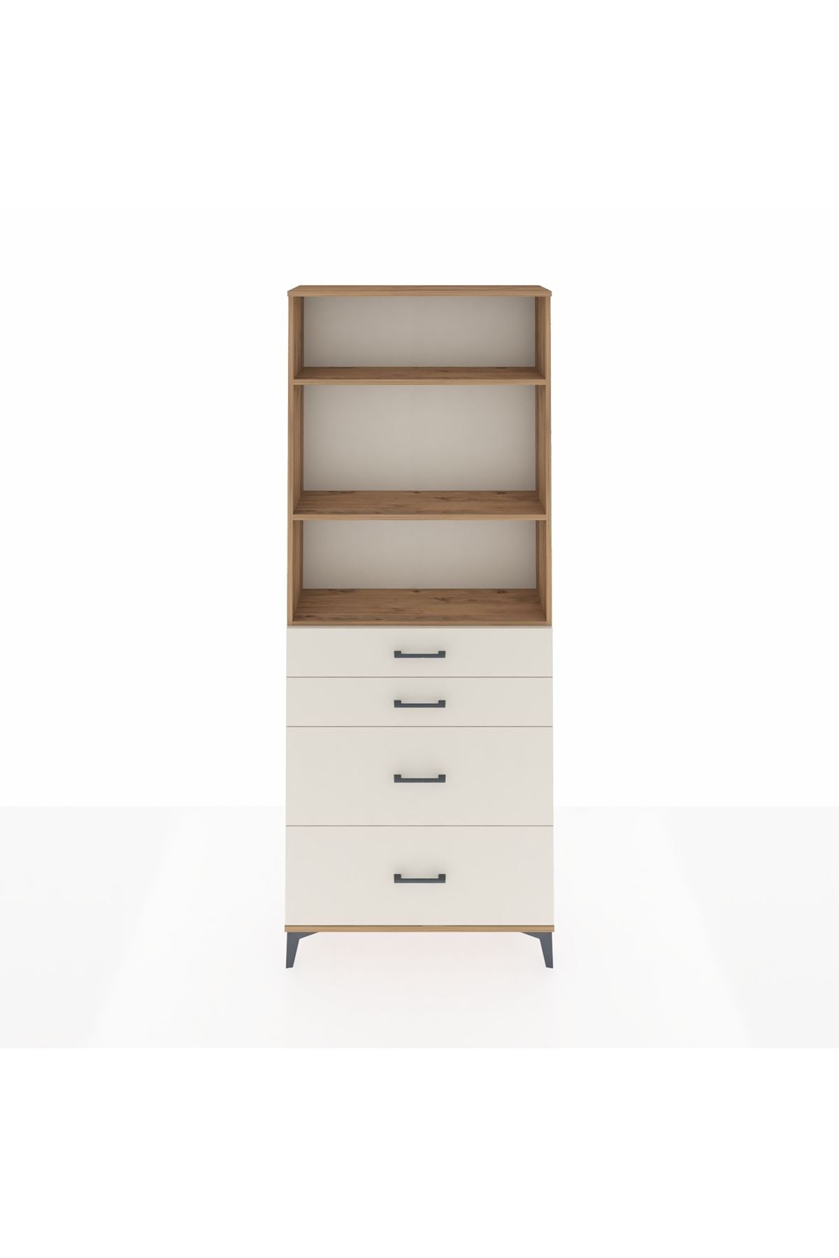 Arges Dolap 3 Raflı 4 Çekmeceli 88x30x221 - S30M132V7A