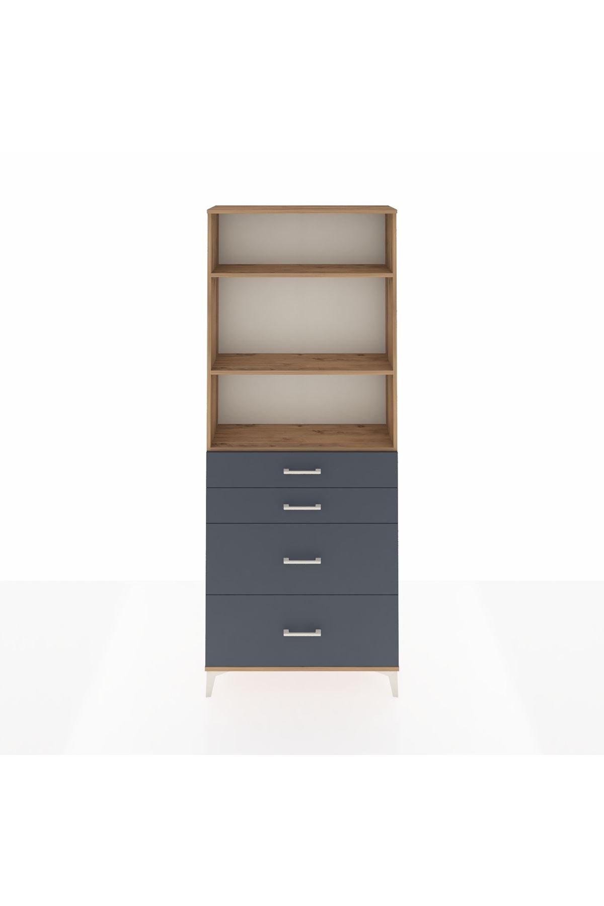 Arges Dolap 3 Raflı 4 Çekmeceli 88x30x221 - S30M132V8A