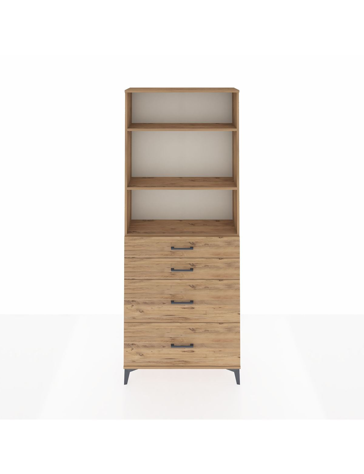 Arges Dolap 3 Raflı 4 Çekmeceli 88x30x221 - S30M132V9A
