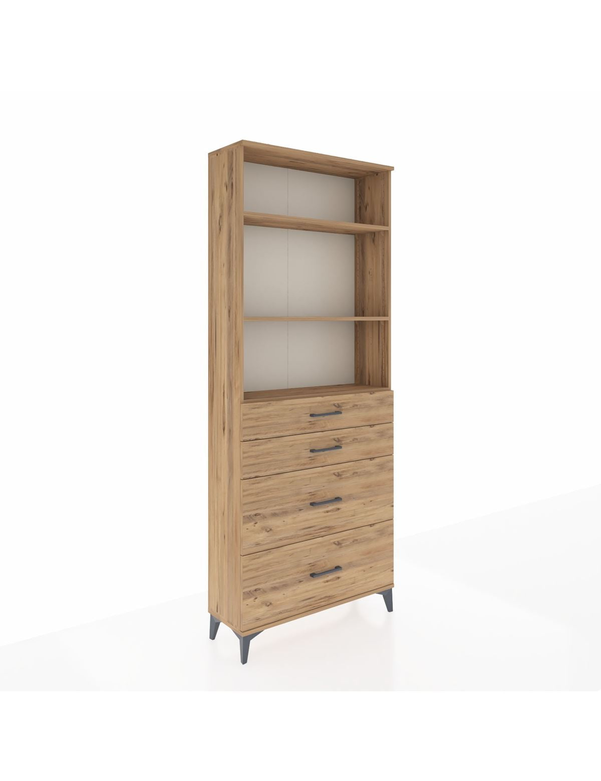 Arges Dolap 3 Raflı 4 Çekmeceli 88x30x221 - S30M132V9A