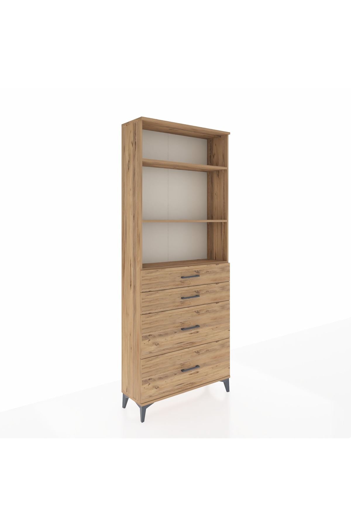 Arges Dolap 3 Raflı 4 Çekmeceli 88x30x221 - S30M132V9A