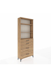 Arges Dolap 3 Raflı 4 Çekmeceli 88x30x221 - S30M132V9A