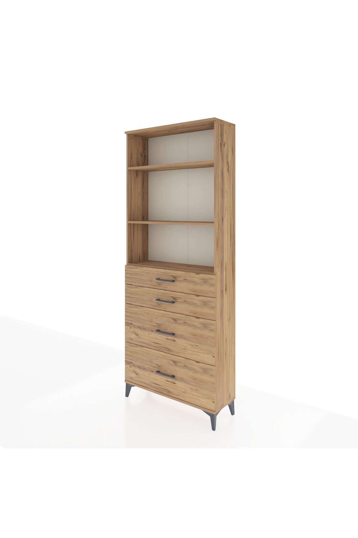 Arges Dolap 3 Raflı 4 Çekmeceli 88x30x221 - S30M132V9A