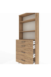 Arges Dolap 3 Raflı 4 Çekmeceli 88x30x221 - S30M132V9A