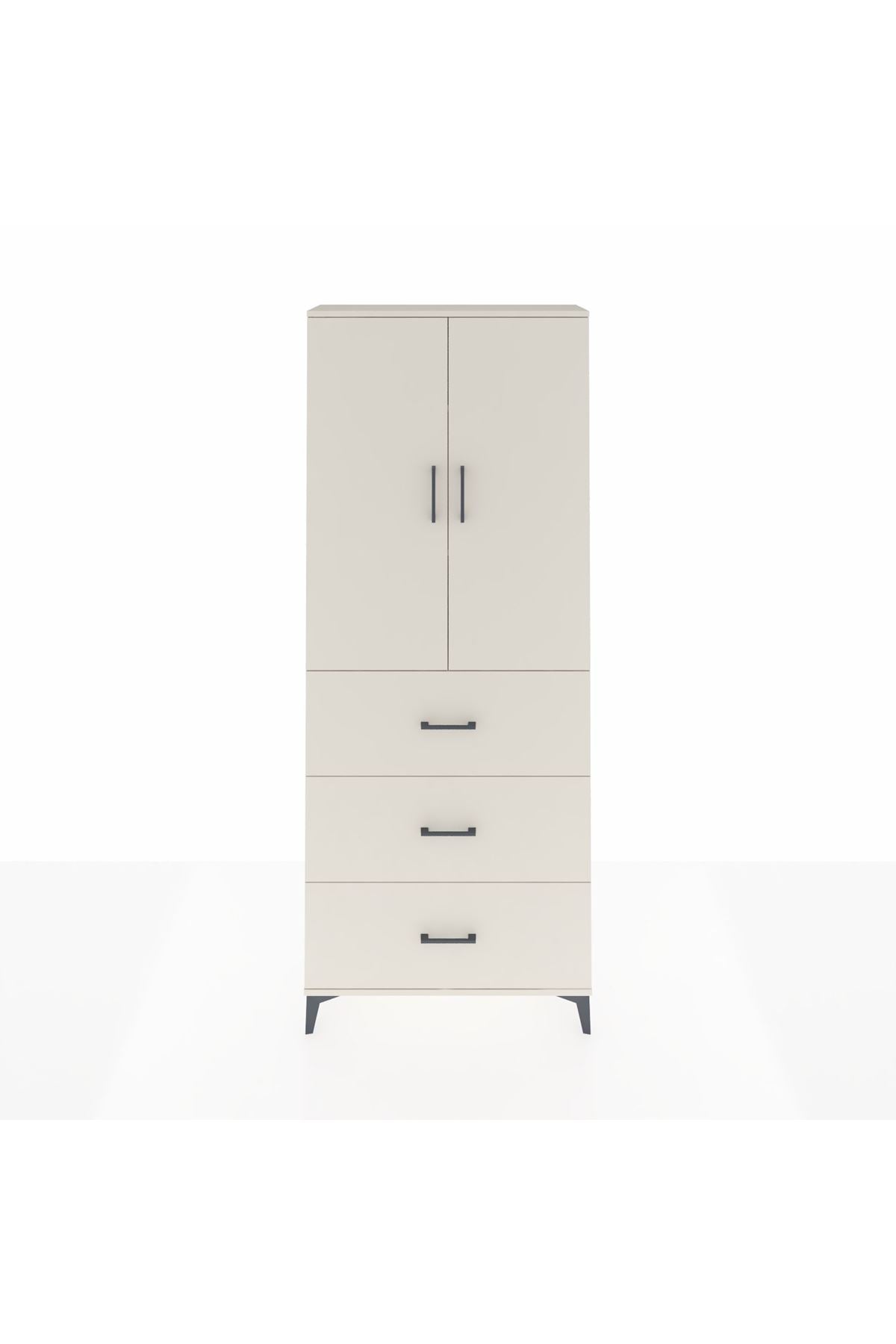 Arges Dolap 3 Raflı 3 Çekmeceli 2 Kapaklı 88x30x221 - S30M133V1A