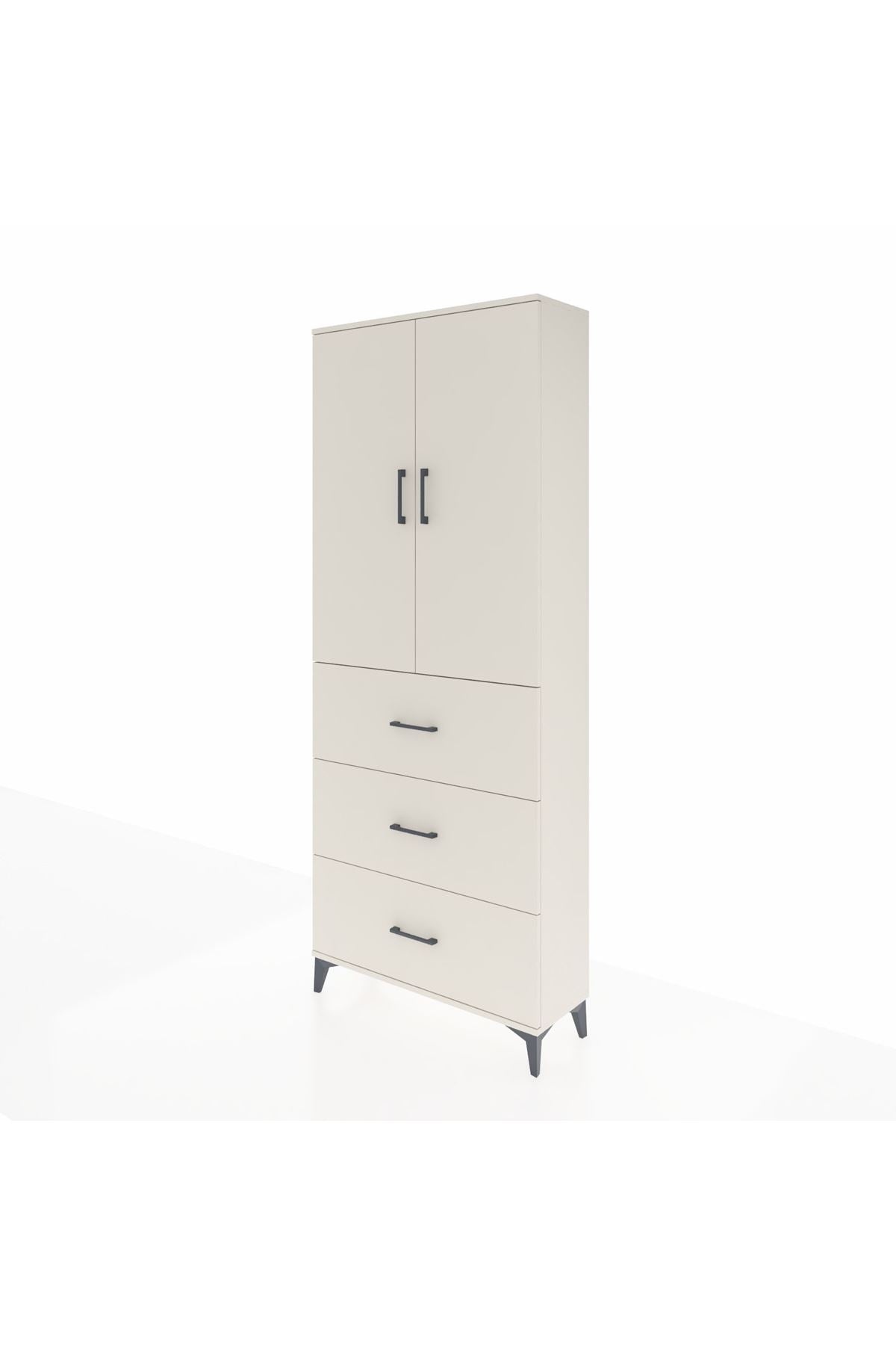 Arges Dolap 3 Raflı 3 Çekmeceli 2 Kapaklı 88x30x221 - S30M133V1A