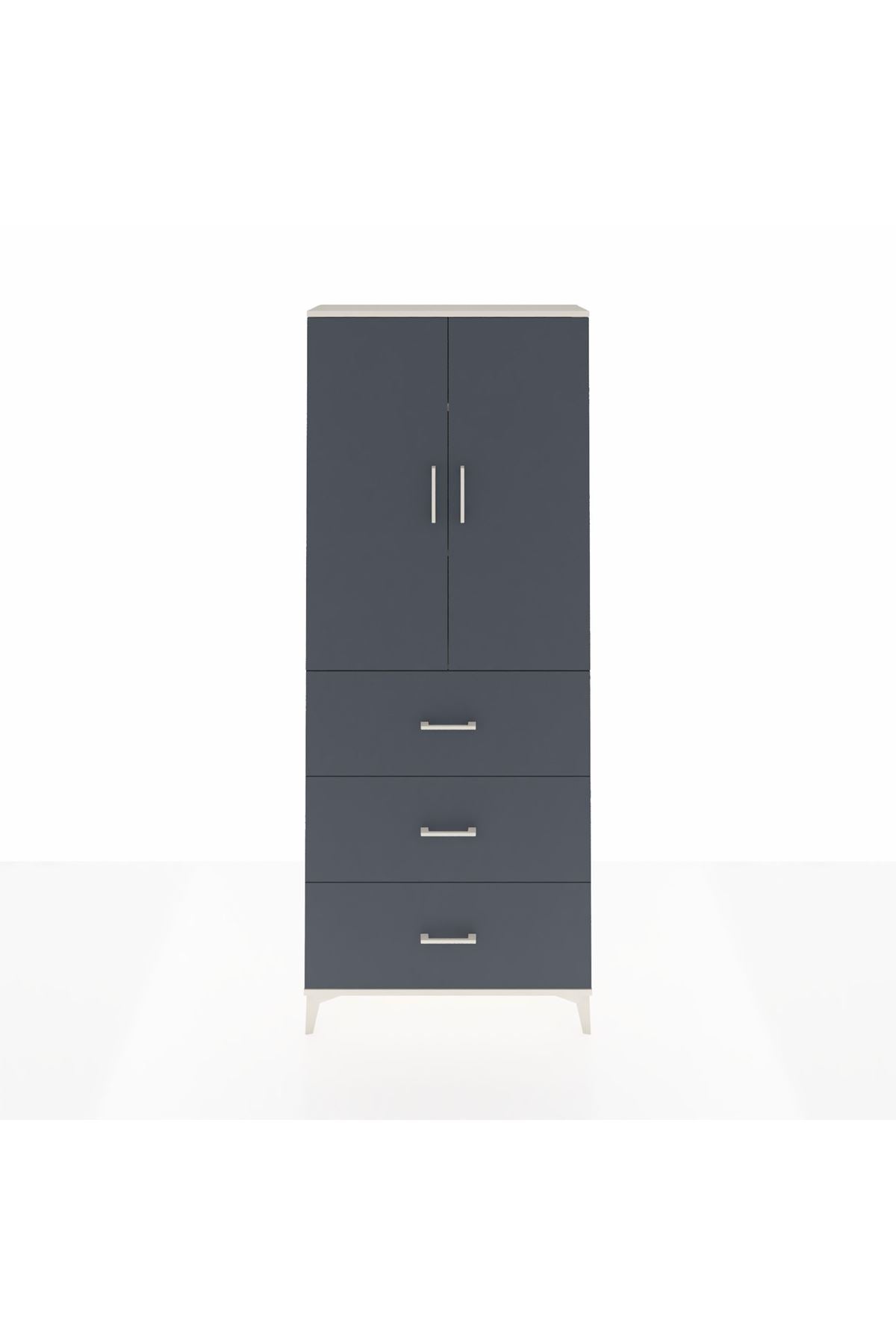 Arges Dolap 3 Raflı 3 Çekmeceli 2 Kapaklı 88x30x221 - S30M133V2A