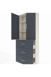 Arges Dolap 3 Raflı 3 Çekmeceli 2 Kapaklı 88x30x221 - S30M133V2A
