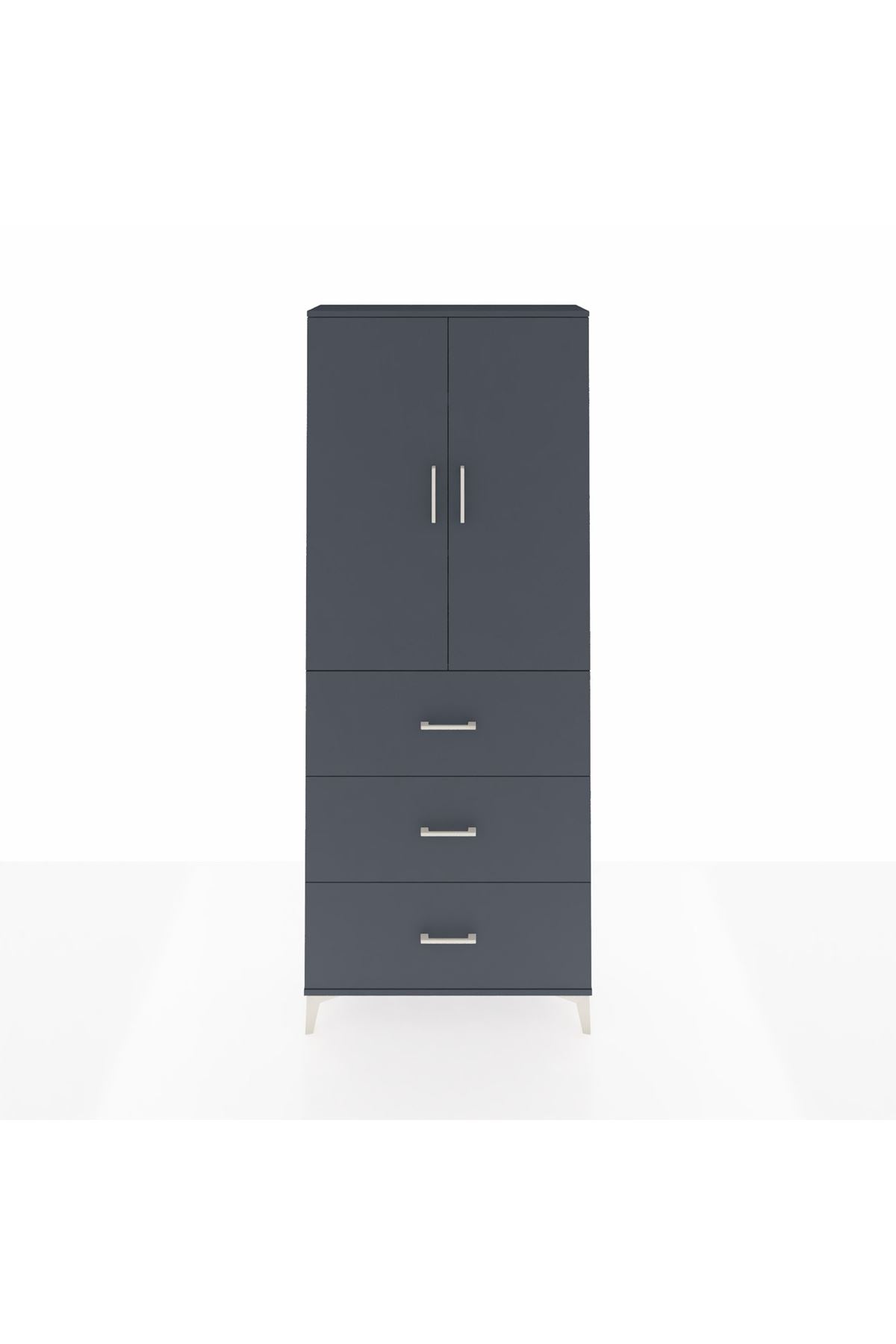 Arges Dolap 3 Raflı 3 Çekmeceli 2 Kapaklı 88x30x221 - S30M133V5A