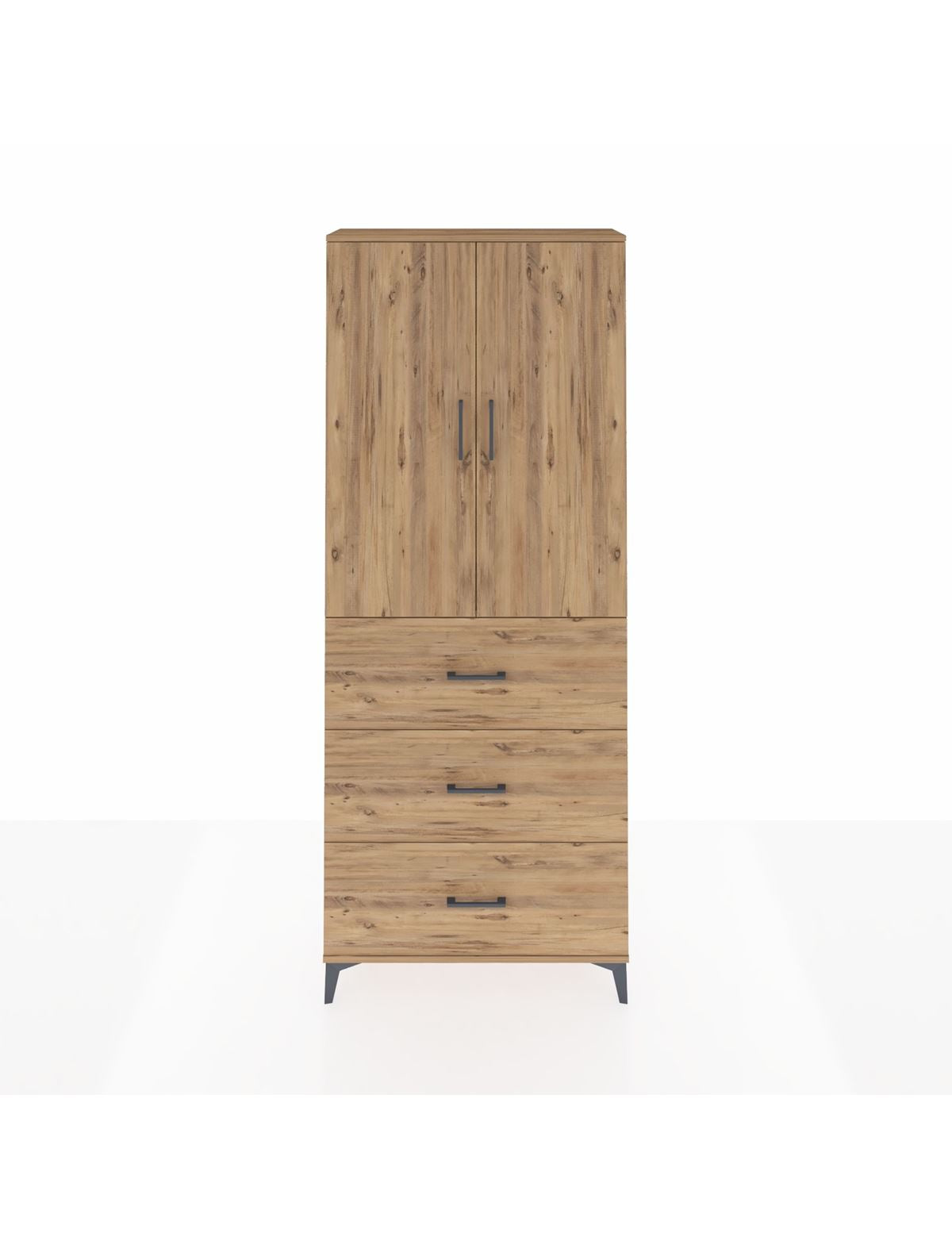 Arges Dolap 3 Raflı 3 Çekmeceli 2 Kapaklı 88x30x221 - S30M133V9A