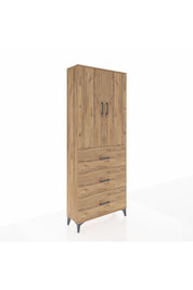 Arges Dolap 3 Raflı 3 Çekmeceli 2 Kapaklı 88x30x221 - S30M133V9A
