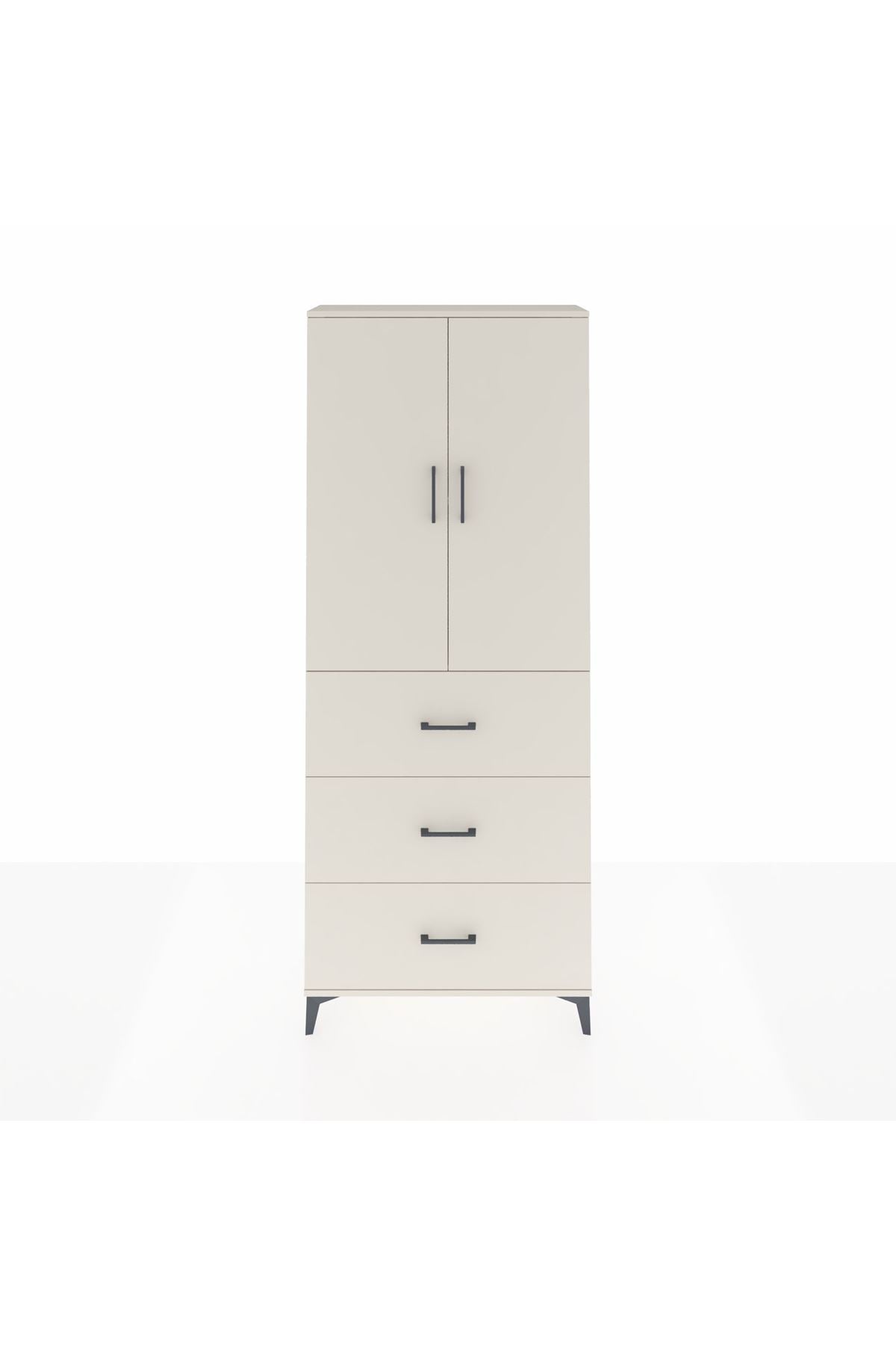 Arges Dolap 2 Raflı 3 Çekmeceli 2 Kapaklı 88x30x221 - S30M134V1A