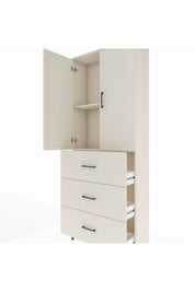Arges Dolap 2 Raflı 3 Çekmeceli 2 Kapaklı 88x30x221 - S30M134V1A