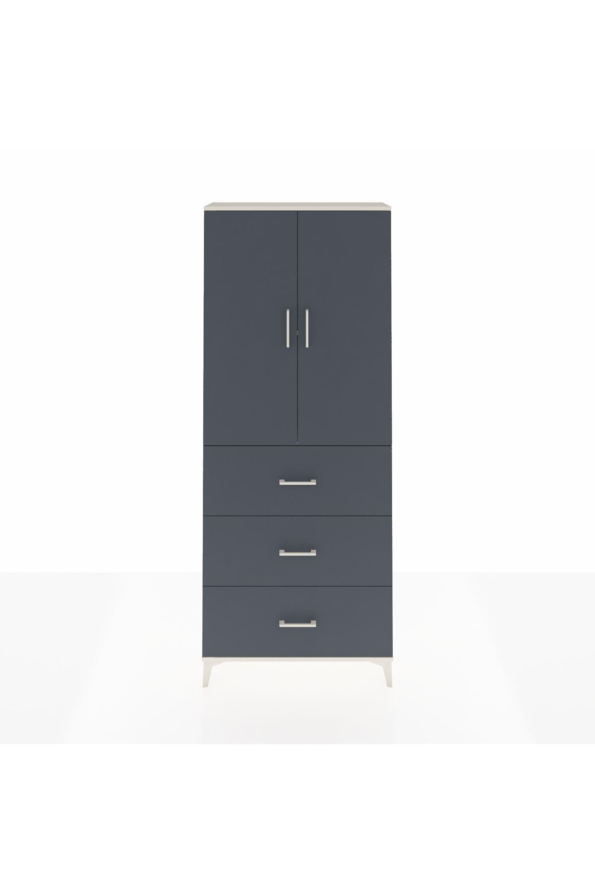 Arges Dolap 2 Raflı 3 Çekmeceli 2 Kapaklı 88x30x221 - S30M134V2A