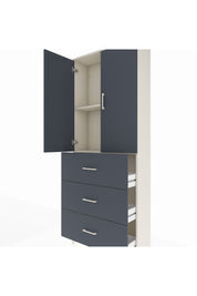 Arges Dolap 2 Raflı 3 Çekmeceli 2 Kapaklı 88x30x221 - S30M134V2A
