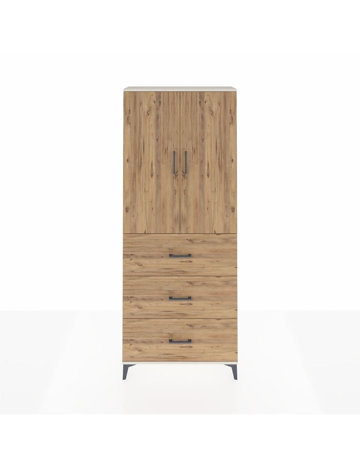 Arges Dolap 2 Raflı 3 Çekmeceli 2 Kapaklı 88x30x221 - S30M134V3A
