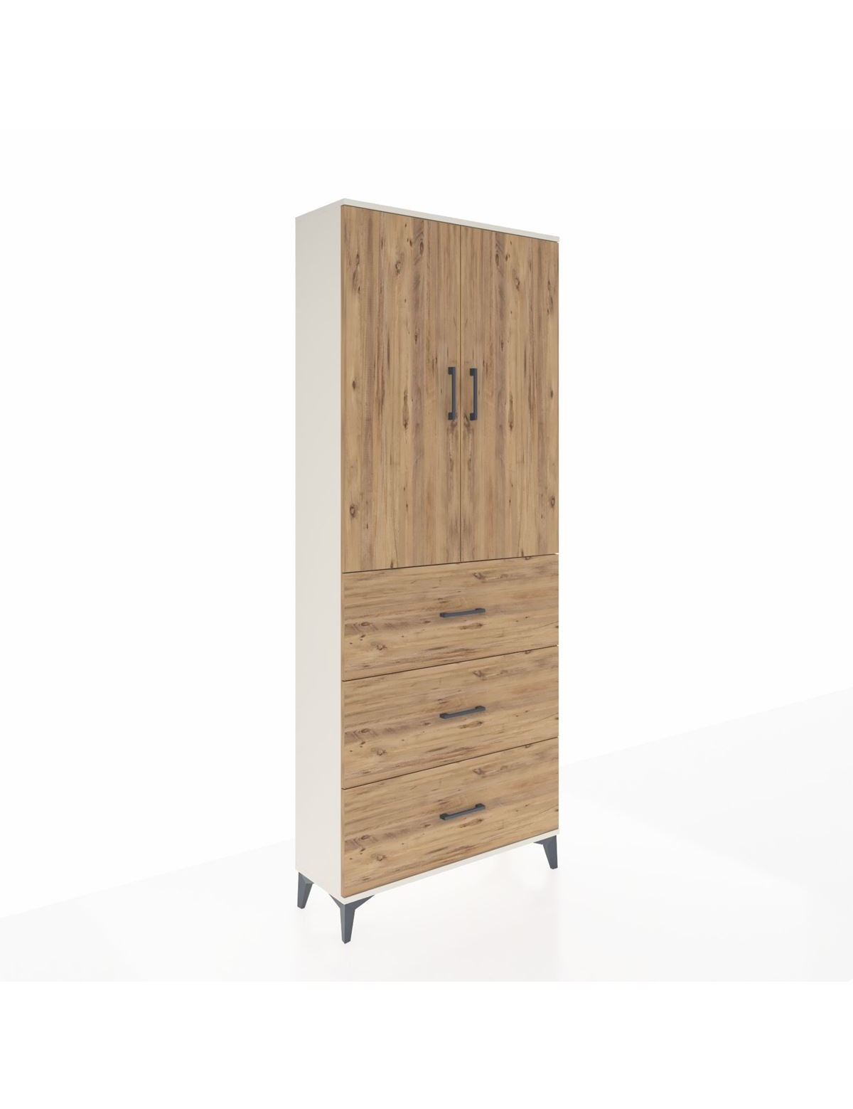 Arges Dolap 2 Raflı 3 Çekmeceli 2 Kapaklı 88x30x221 - S30M134V3A