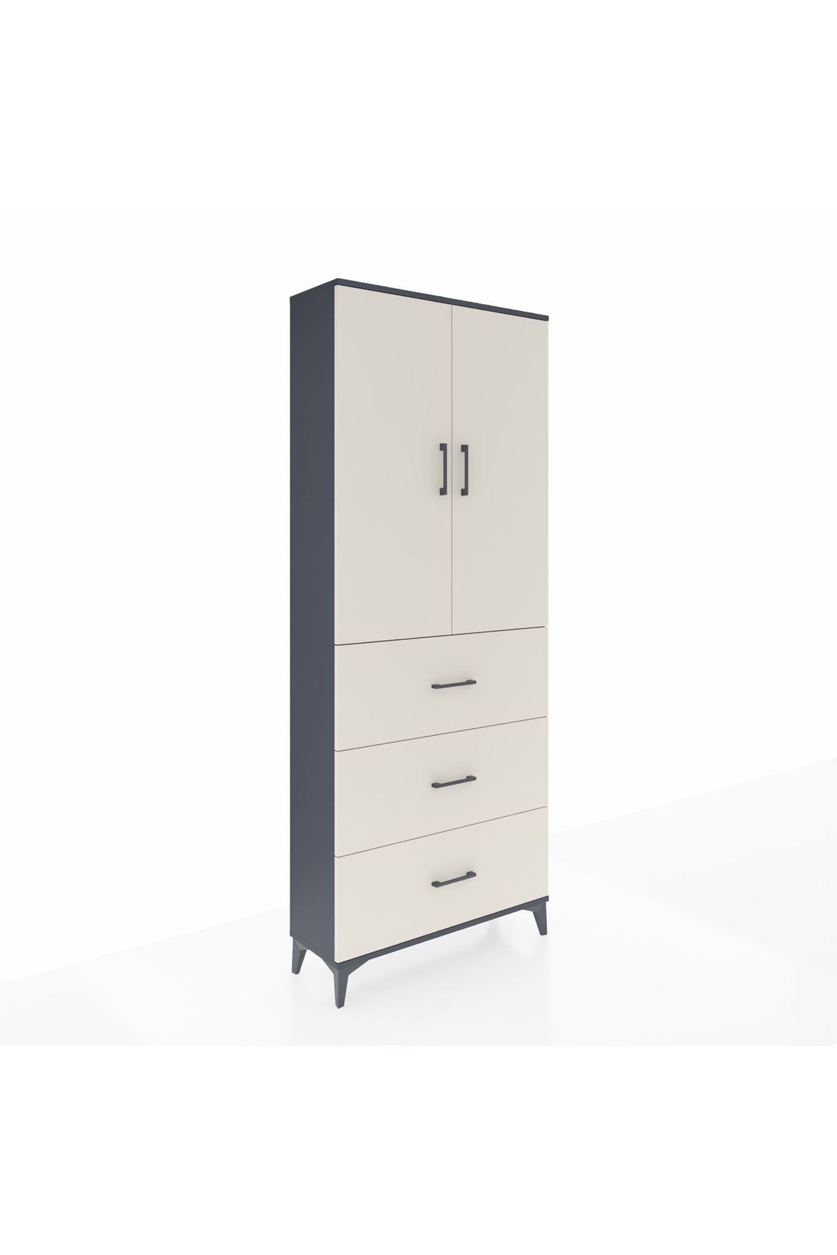 Arges Dolap 2 Raflı 3 Çekmeceli 2 Kapaklı 88x30x221 - S30M134V4A