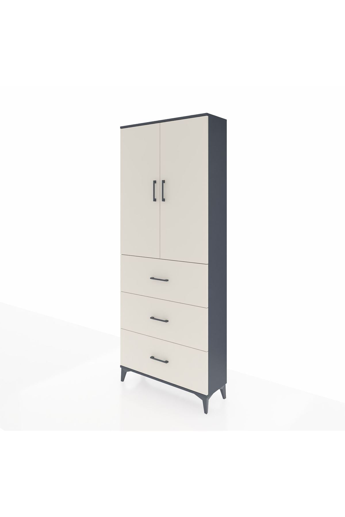 Arges Dolap 2 Raflı 3 Çekmeceli 2 Kapaklı 88x30x221 - S30M134V4A