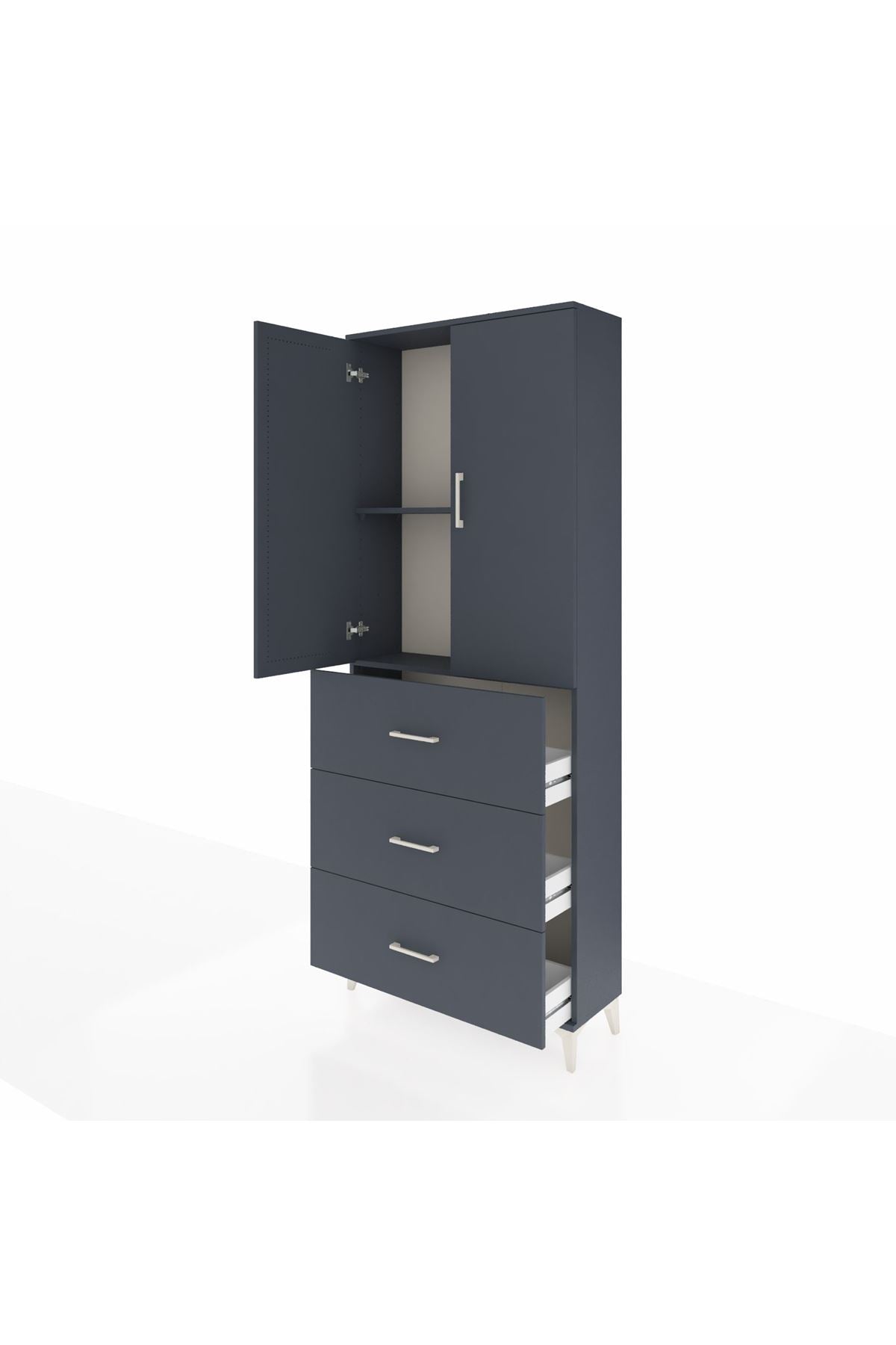 Arges Dolap 2 Raflı 3 Çekmeceli 2 Kapaklı 88x30x221 - S30M134V5A