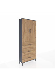 Arges Dolap 2 Raflı 3 Çekmeceli 2 Kapaklı 88x30x221 - S30M134V6A