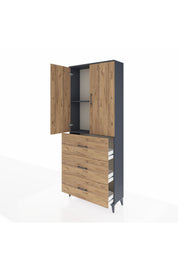 Arges Dolap 2 Raflı 3 Çekmeceli 2 Kapaklı 88x30x221 - S30M134V6A