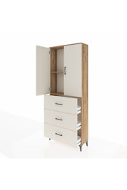 Arges Dolap 2 Raflı 3 Çekmeceli 2 Kapaklı 88x30x221 - S30M134V7A