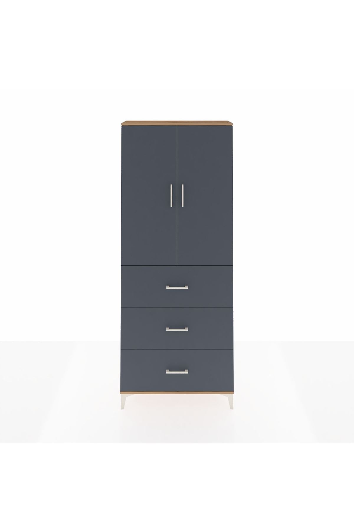 Arges Dolap 2 Raflı 3 Çekmeceli 2 Kapaklı 88x30x221 - S30M134V8A