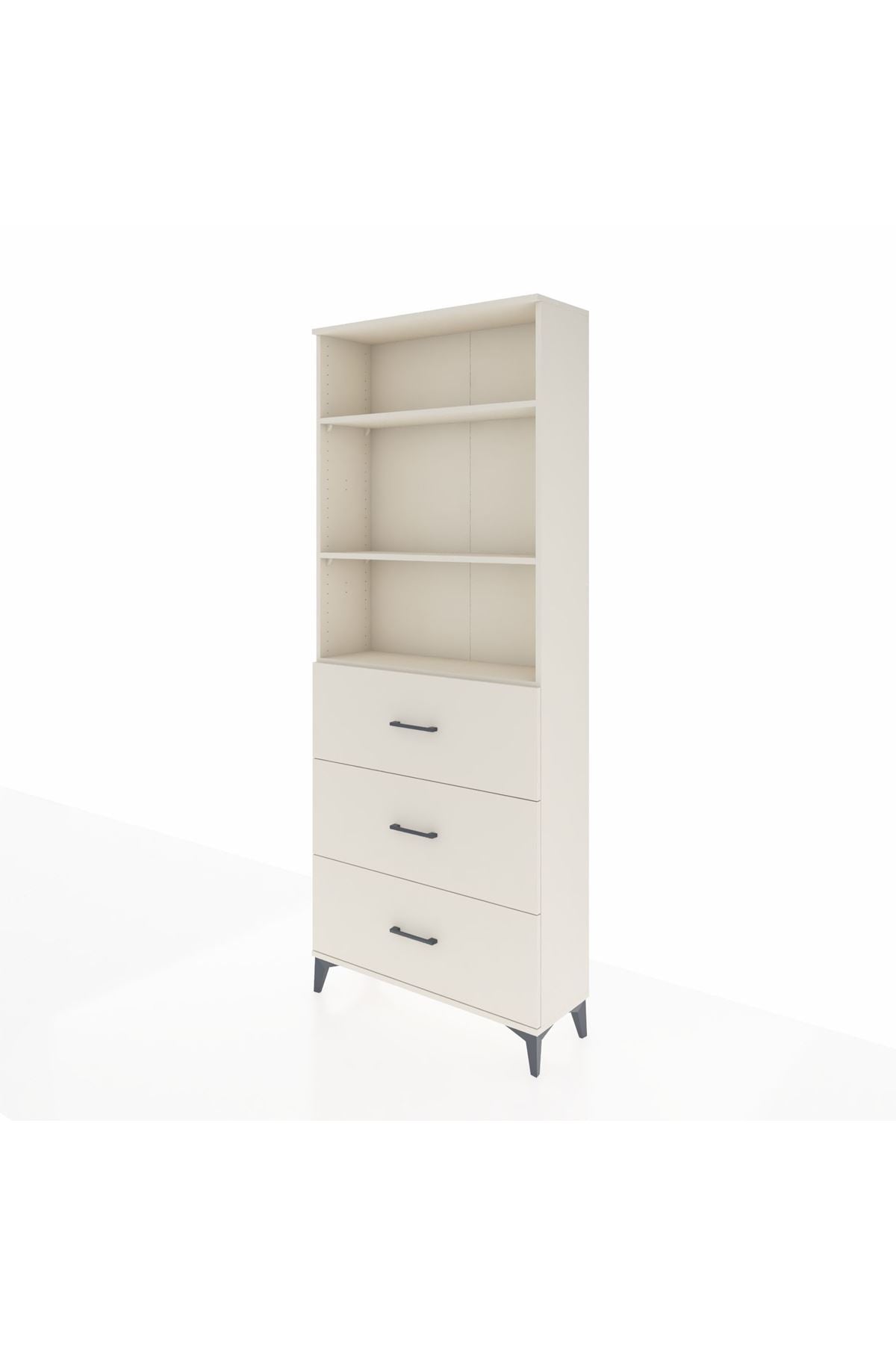 Arges Dolap 3 Raflı 3 Çekmeceli 88x30x221 - S30M135V1A